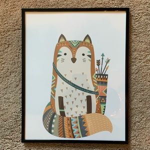 Adorable framed tribal animal print